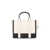 Marc Jacobs 'The Medium Tote Bag' White And Black Shoulder Bag With Logo In Leather Woman MULTICOLOR