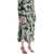 Tory Burch Printed Satin Skirt GREEN PIXEL FLORAL