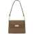 Tory Burch "Lee Radziwill" Color-Block Shoulder Bag BROWN