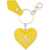 Vivienne Westwood "Mirror Heart Orb" Keychain YELLOW