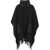 Herno Fringed cape with down detailing Black