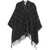 Blugirl Jacquard poncho with monogram Black