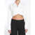 Alexander Wang Cropped Shirt With Elastic Band WHITE