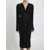 Saint Laurent Ruched Midi Dress Black