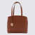 Salvatore Ferragamo Salvatore Ferragamo Brown Leather Charming S Tote Bag NEW COGNAC