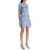 Self-Portrait Ribbed Knit Mini Dress With Eight BLUE