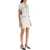 Self-Portrait Mini Ribbed Viscose Dress With WHITE