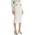 Self-Portrait 'Knitted Lurex Midi Skirt CREAM