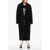 Balmain Virgin Wool Coat With Maxi Lapel Black