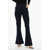 Balmain Wool Low-Rise Flared Pants Blue