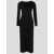 Versace Viscose Sable Long Dress Long Sleeves Black