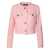 Versace Pink Checked Tweed Jacket With Medusa Head Buttons In Wool Blend Woman PINK