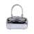 Self-Portrait Self-Portrait Metallic Leather Mini Tote Bag SILVER