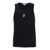 JW Anderson Black Sleeveless Top With Logo Embroidery On The Front In Cotton Man Black