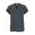 Brunello Cucinelli Grey V Neck T-Shirt With Monile Detail On The Neck In Cotton Woman GREY