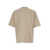 DSQUARED2 Beige Crewneck T-Shirt With Maxi Logo Print On The Front In Cotton Man Beige