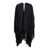 TALLER MARMO Black Kaftan With V Neck And Scarf Detail In Viscose Blend Woman Black