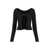 JACQUEMUS Jacquemus Pralu Logo Print Long Sleeve Top Black