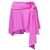 THE ATTICO Asymmetric Miniskirt With Ruched Detailing In Pink Technical Fabric Woman Purple