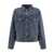 Alexander Wang Alexander Wang "Game" Jacket With Logo Crystal Hotfix BLUE