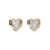 Self-Portrait Gold Crystal Heart earrings N/A