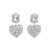 Self-Portrait Crystal Heart Tiered earrings N/A