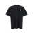 JW Anderson Black Crewneck T-Shirt With Logo Embroidery On The Front In Cotton Man Black