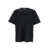 JW Anderson Black Crewneck T-Shirt With Logo Embroidery On The Front In Cotton Man Black