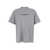 JW Anderson Grey Crewneck T-Shirt With Logo Embroidery On The Front In Cotton Man GREY