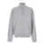 JW Anderson Grey High Neck Sweatshirt With Zip Closure And Logo Embroidery In Cotton Man GREY