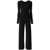 NORMA KAMALI Norma Kamali V-Necked Long Jumpsuit Black