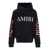 AMIRI Black Hoodie With Maxi Logo Lettering On The Front And Snake Print On The Sleeves In Cotton Man Black