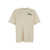 AMIRI 'City' Beige Crewneck T-Shirt With Logo Detail On The Front And Maxi Logo Print On The Rear In Cotton Man Beige