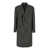 Tagliatore Grey Double-Breasted Coat With Peak Revers In Wool Blend Man GREY