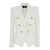 Balmain White Double-Breasted Jacket With Peak Lapels And Logo Buttons In Fabric Women WHITE