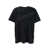 Balmain Black T-Shirt With Logo Lettering On The Front In Cotton Man Black