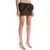 Magda Butrym Floral Applique Mini Skirt BROWN