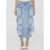 THE ATTICO Cargo Midi Skirt LIGHT BLUE