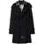 Burberry Raincoat With Check Collar BLACK