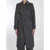 Burberry Long Trench Coat In Cotton And Nylon GREY