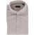 CORNELIANI Balanced Stripe Cotton Shirt With Embroidered Emblem White