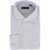 CORNELIANI Pin Check Patterned Cotton Shirt With Standard Collar White