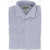 CORNELIANI Circle Awning Striped Cotton Blend Shirt Blue