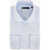 CORNELIANI Gingham Patterned Cotton Shirt With Standard Collar Light Blue