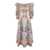 ZIMMERMANN 'Wylie' Multicolor Off-Shoulder Midi Dress With All-Over Floral Print In Linen Blend Woman MULTICOLOR