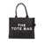 Marc Jacobs 'The Large Tote' Black Tote Bag With Contrasting Logo Print In Cotton Black Woman Black