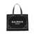 Balmain Balmain B-Army Medium Canvas And Leather Tote Bag Black