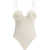 Magda Butrym One-piece swimsuit with rose detail CREAM