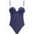 Magda Butrym One-piece swimsuit with rose detail NAVY