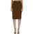 Saint Laurent Pencil Skirt. BROWN